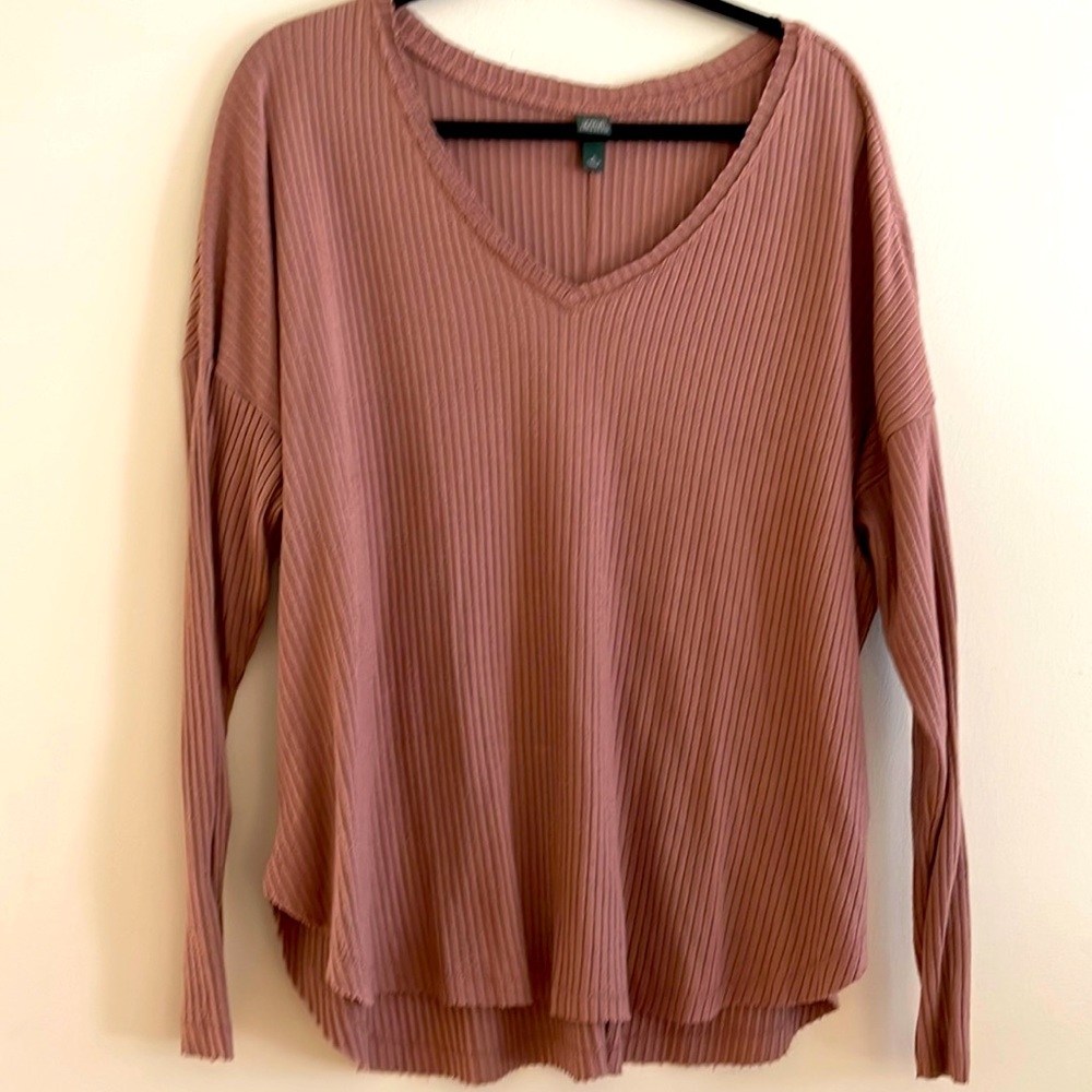 Wild Fable size XL dusty rose loose fitting long sleeve shirt